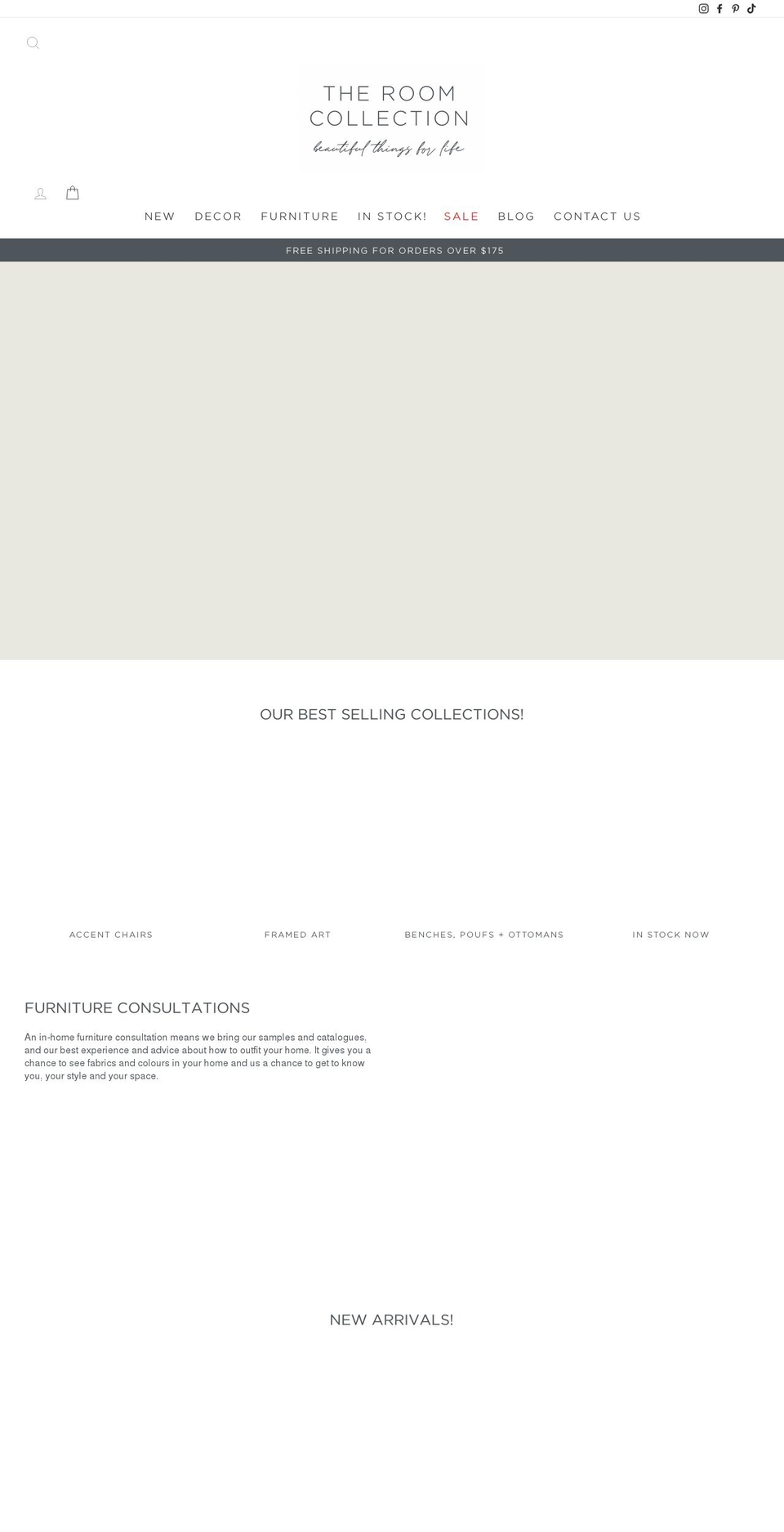 theroomcollection.ca shopify website screenshot