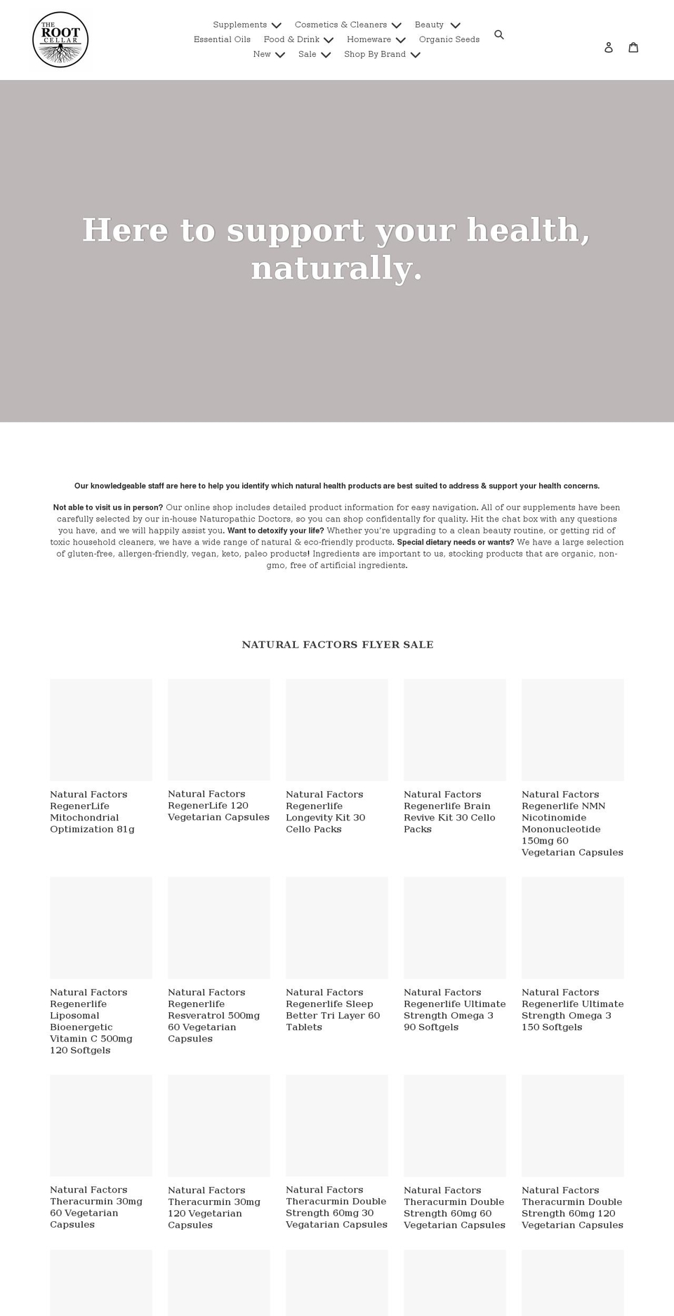 therootcellarpei.com shopify website screenshot