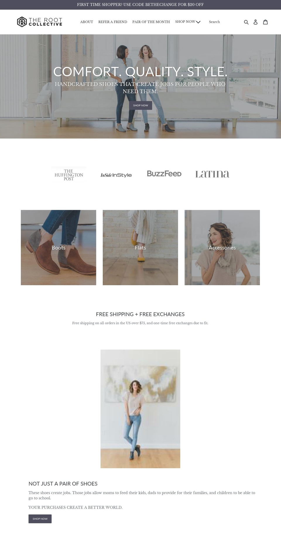 therootcollective.com — Shopify storefront screenshot
