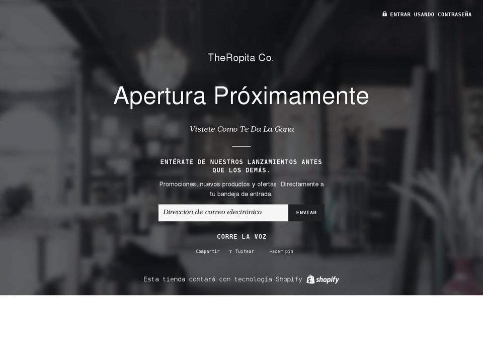 theropitacompany.com shopify website screenshot