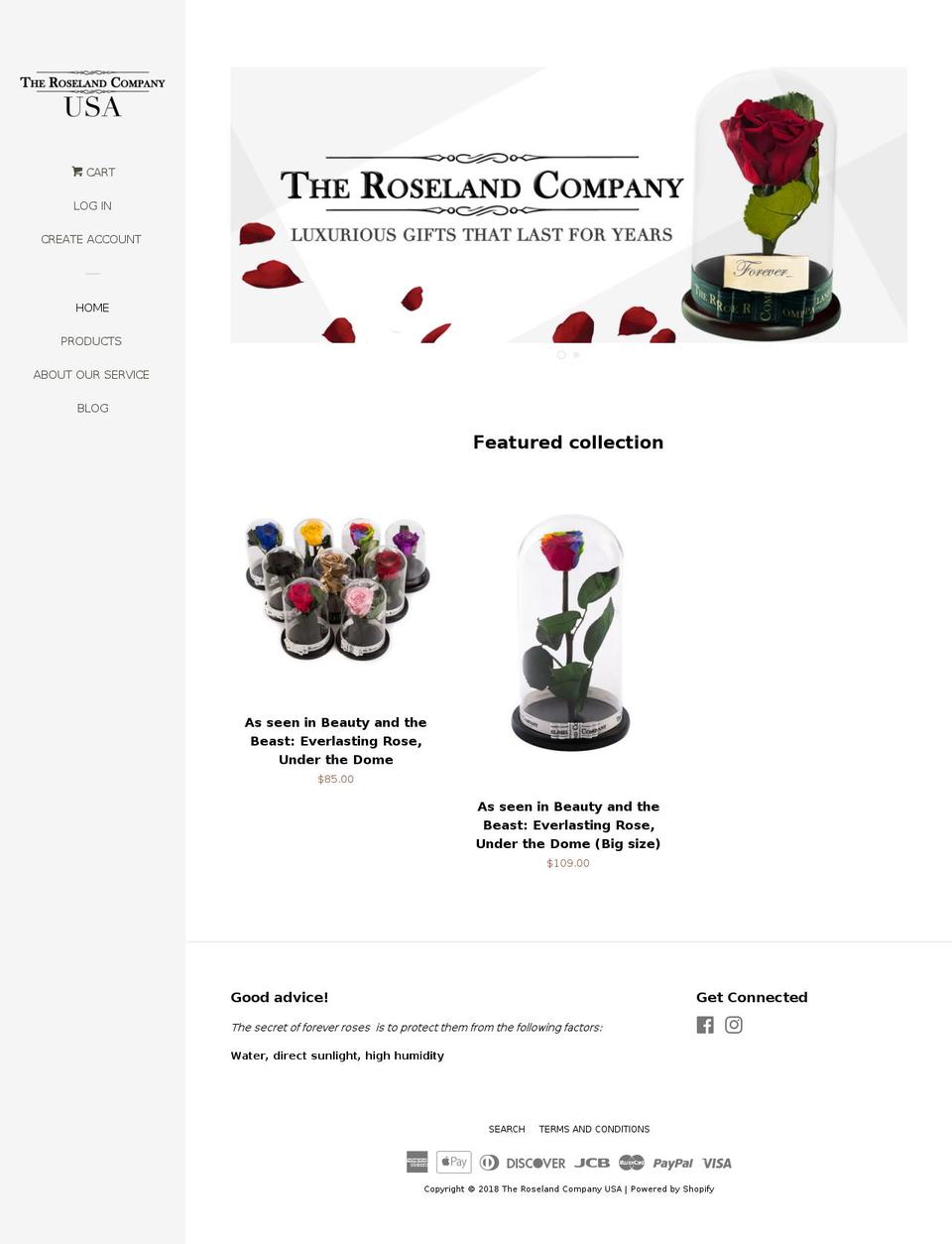 theroselandusa.com — Shopify storefront screenshot