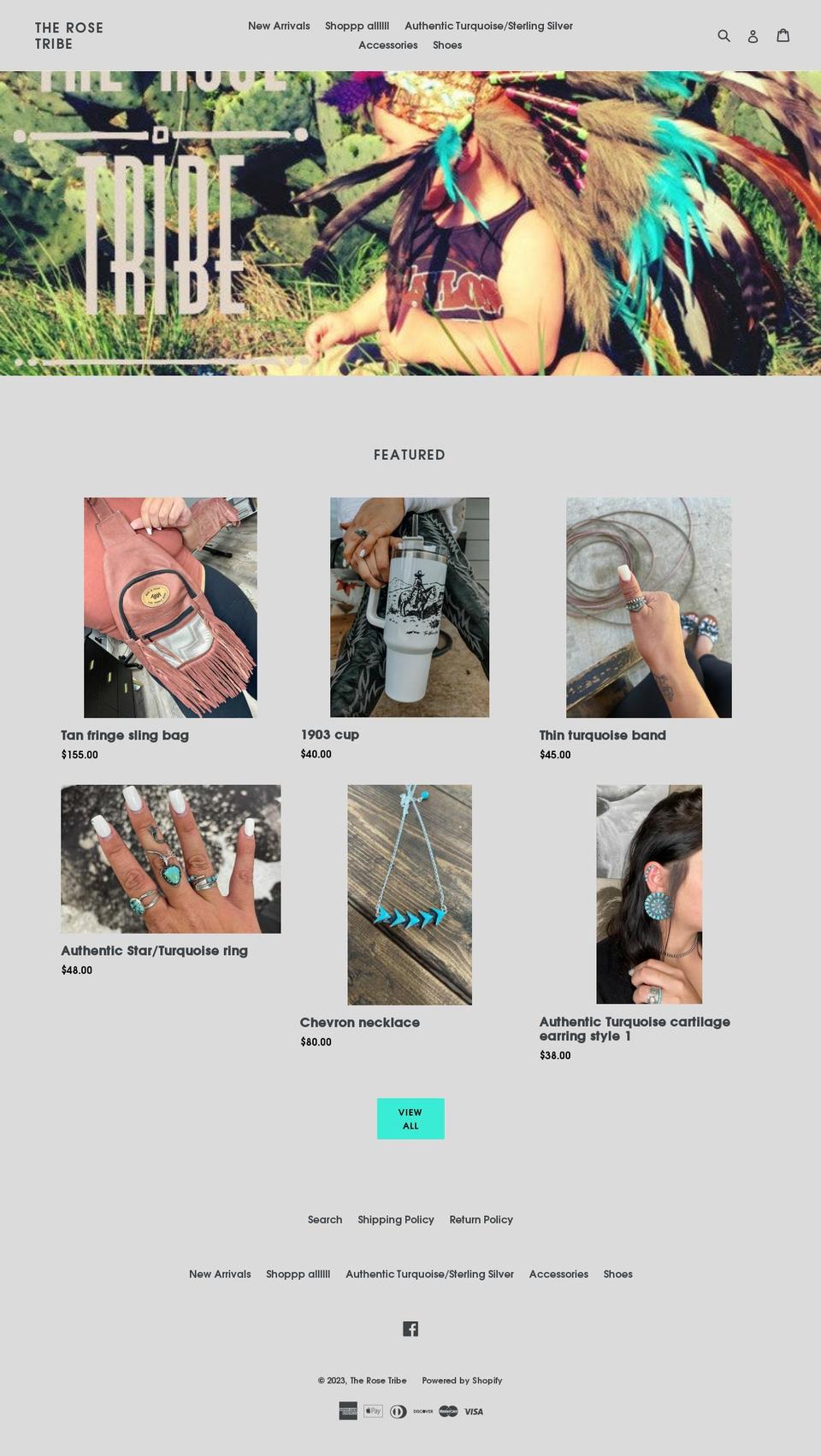 therosetribe.com shopify website screenshot