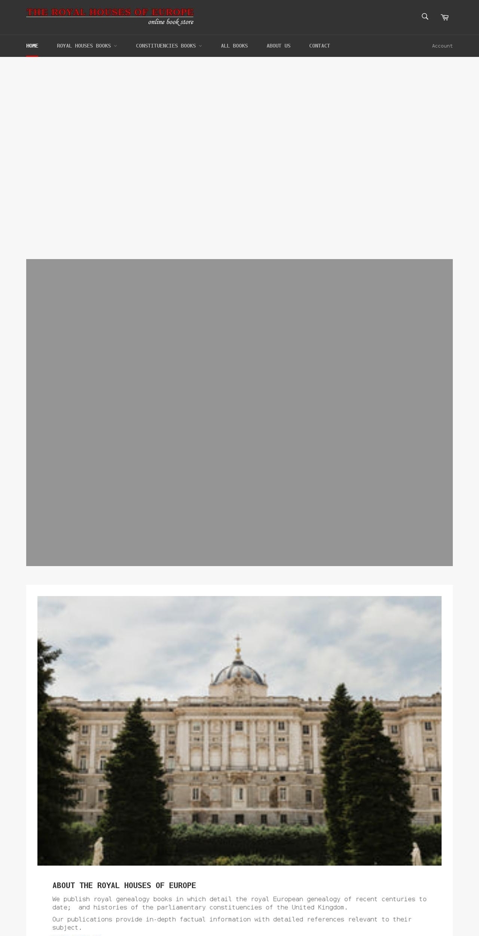 theroyalhousesofeurope.co.uk shopify website screenshot