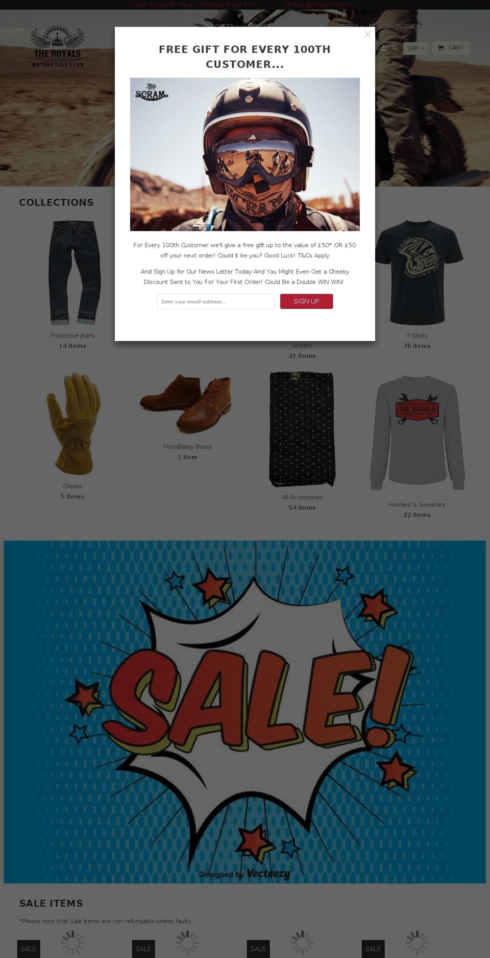 theroyalsmcc.com — Shopify storefront screenshot