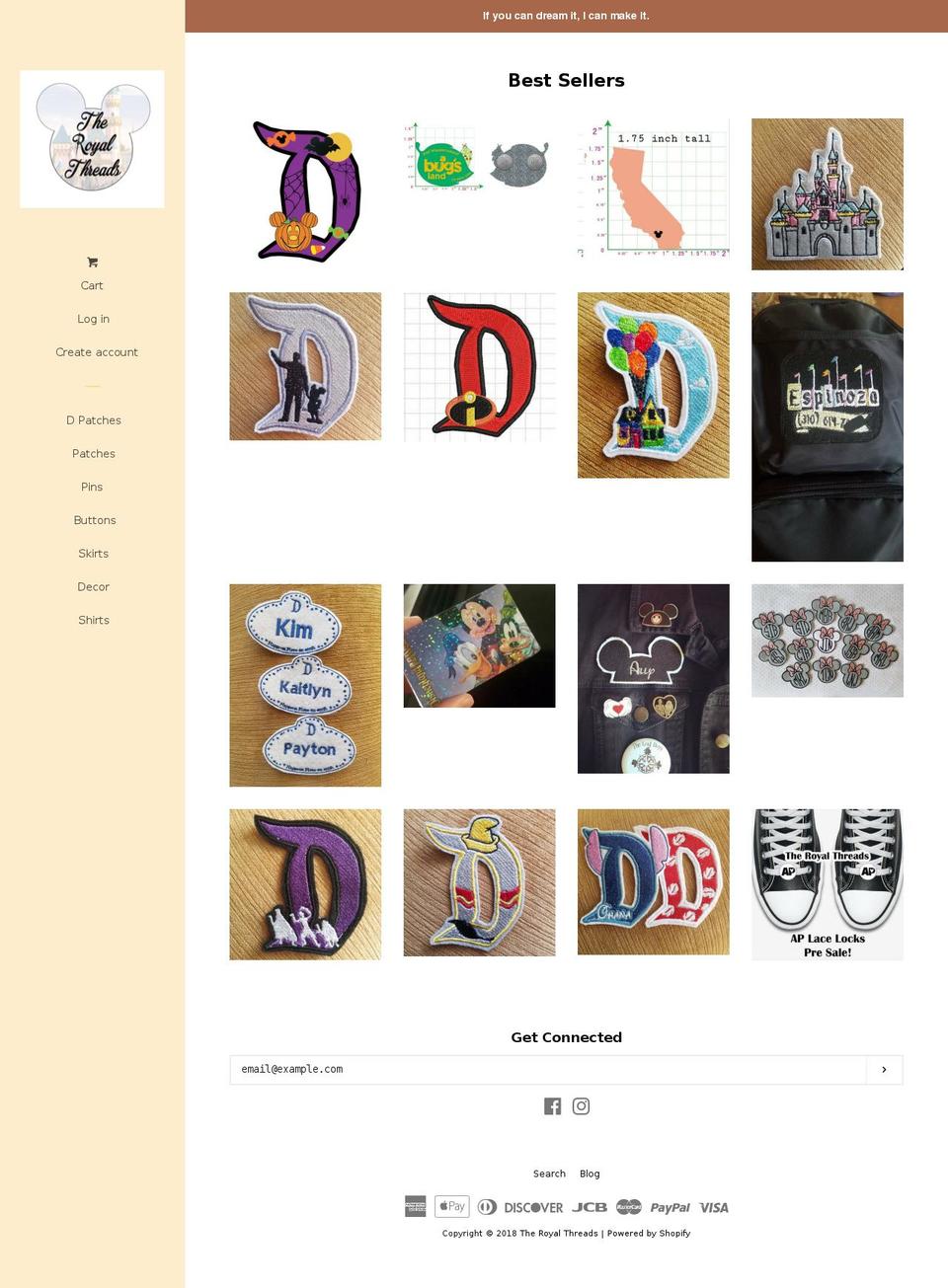 theroyalthreads.com shopify website screenshot