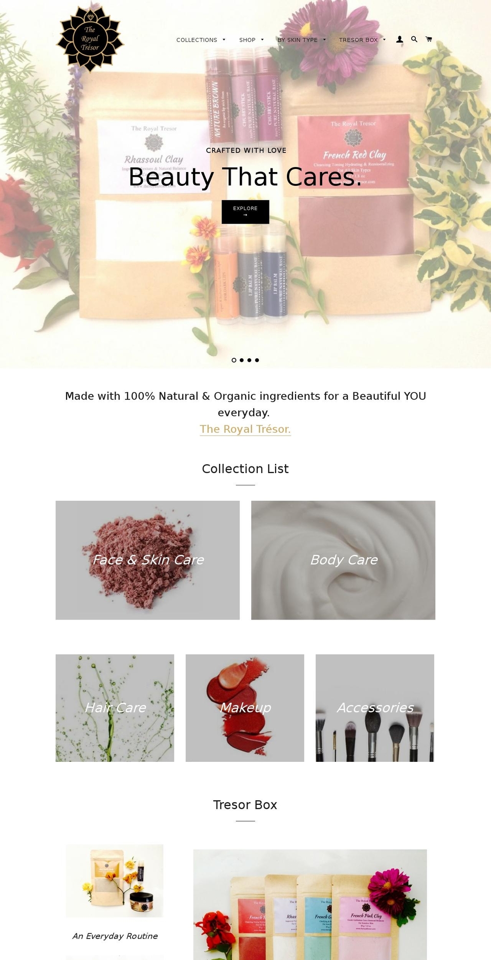 theroyaltresor.com shopify website screenshot
