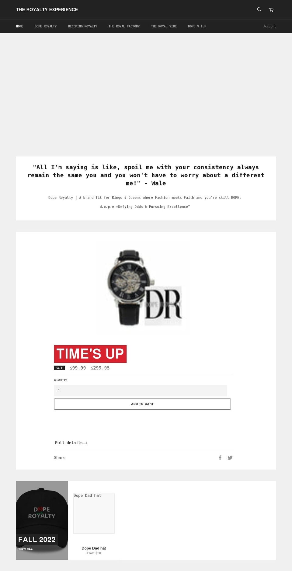 theroyaltyexperience.com shopify website screenshot