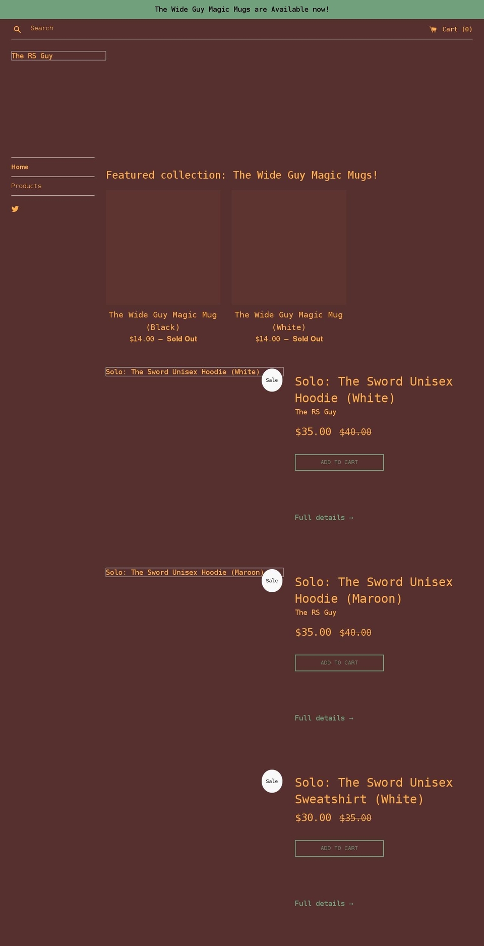 thersguy.com shopify website screenshot