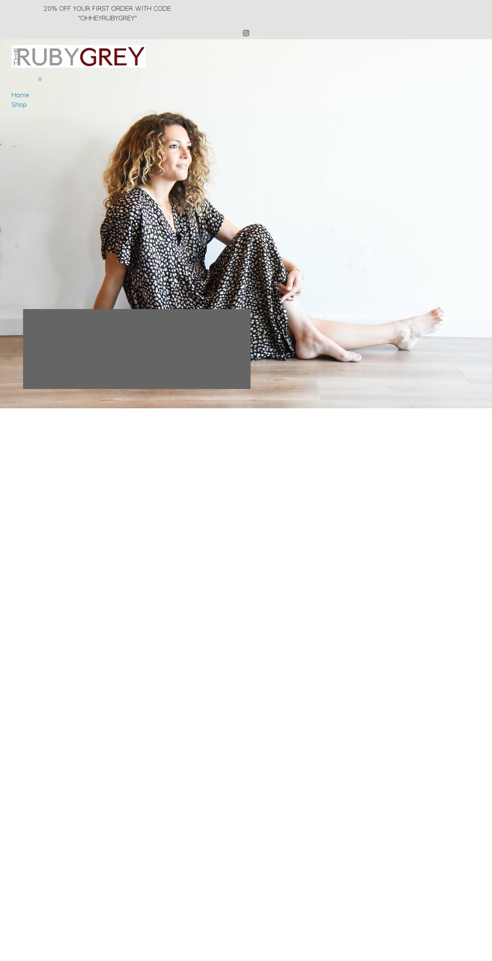 therubygrey.com shopify website screenshot