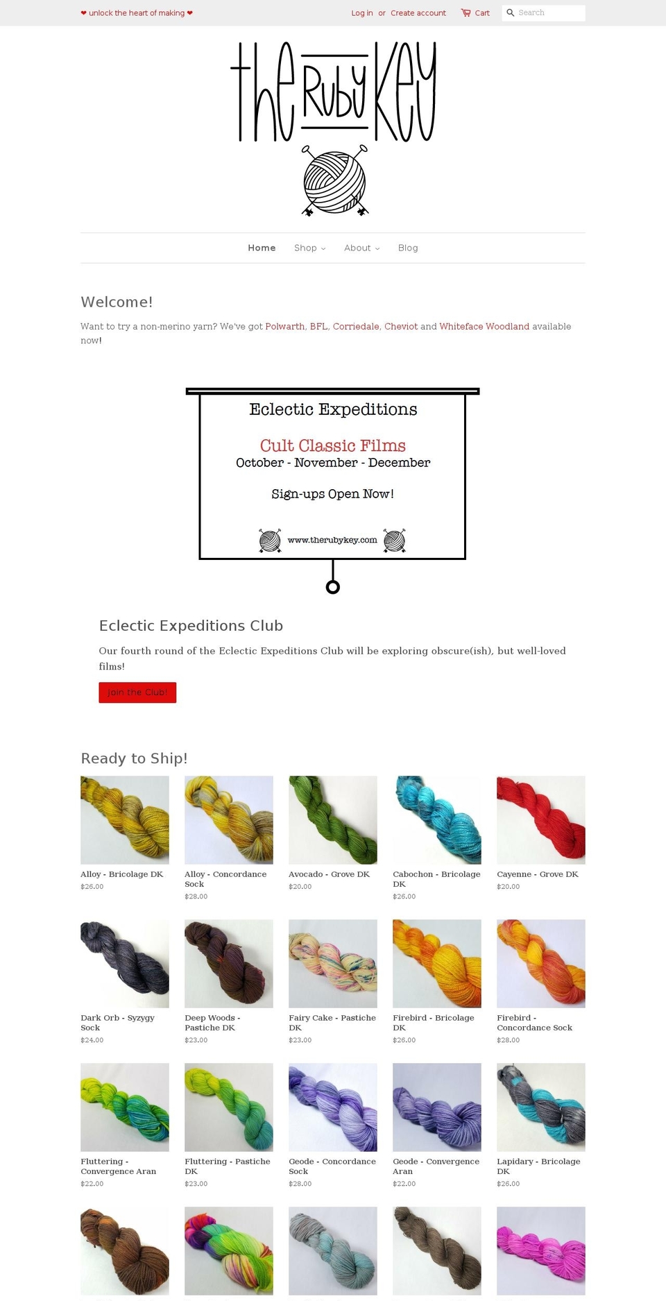 therubykey.com — Shopify storefront screenshot