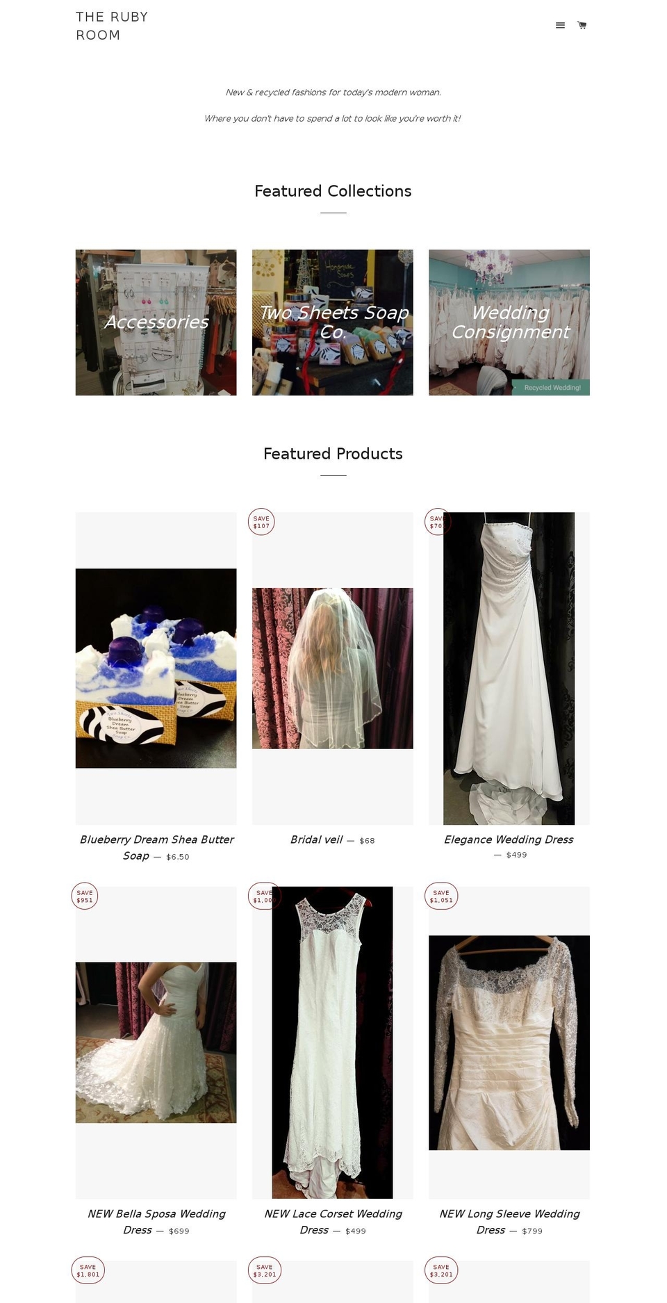 therubyroom.ca shopify website screenshot