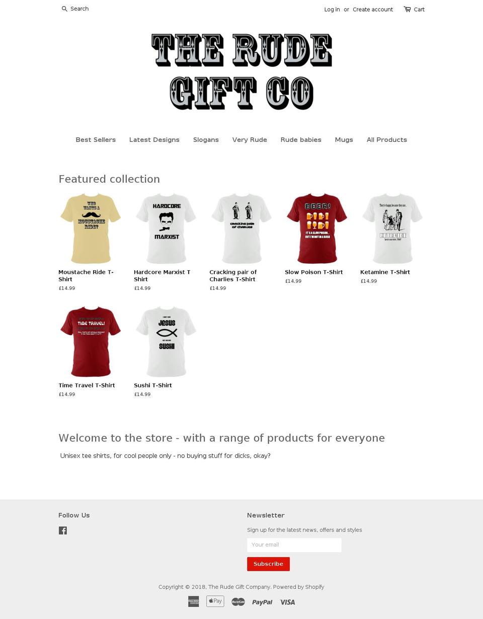 therudegiftco.com shopify website screenshot