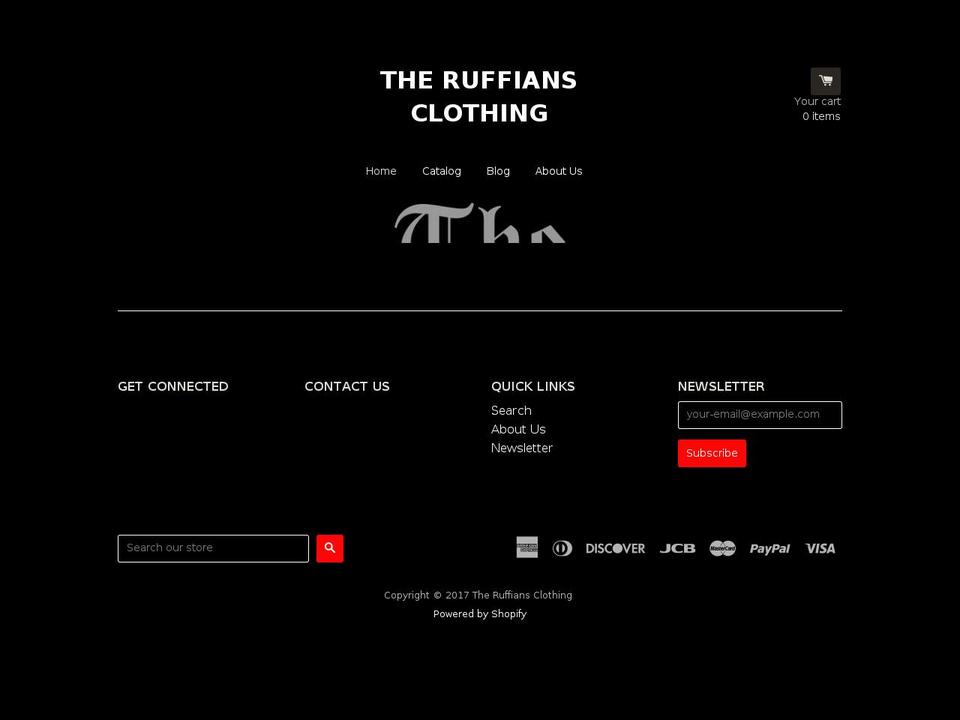 theruffiansclothing.com shopify website screenshot