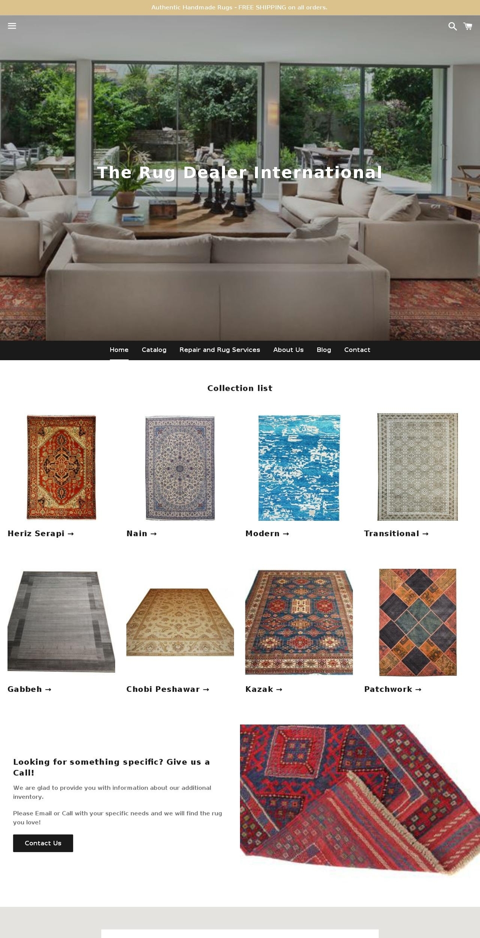 therugdealer.com shopify website screenshot