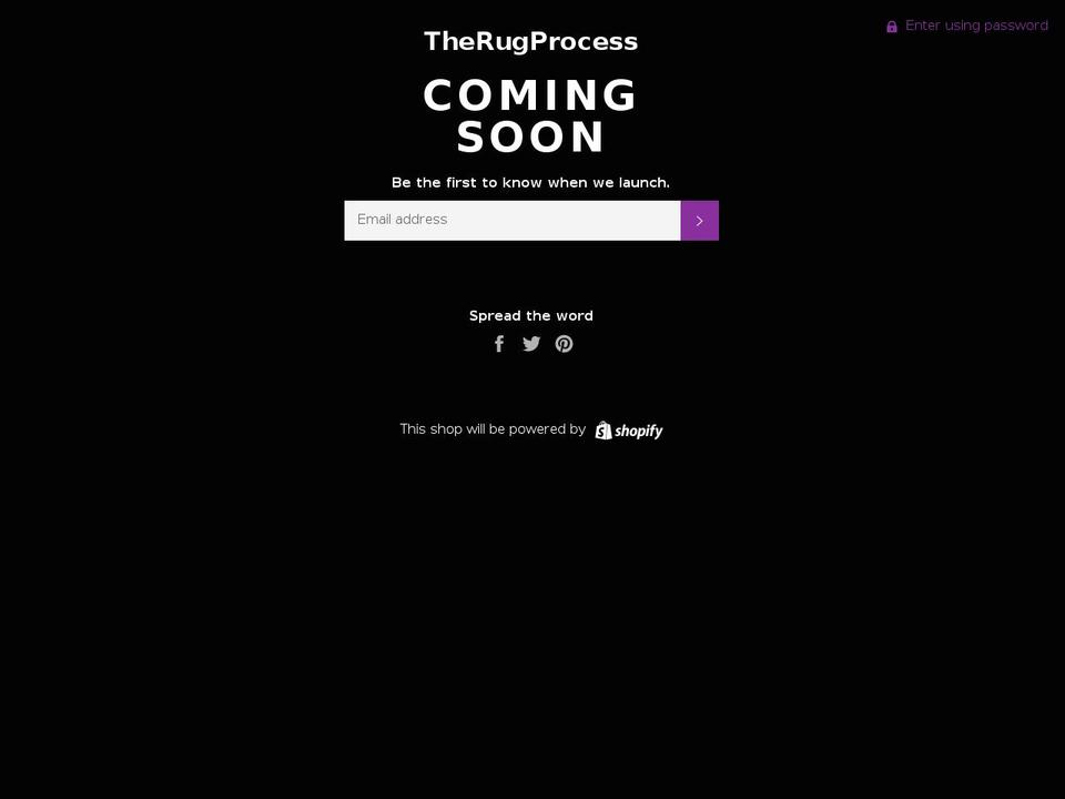 therugprocess.com — Shopify storefront screenshot