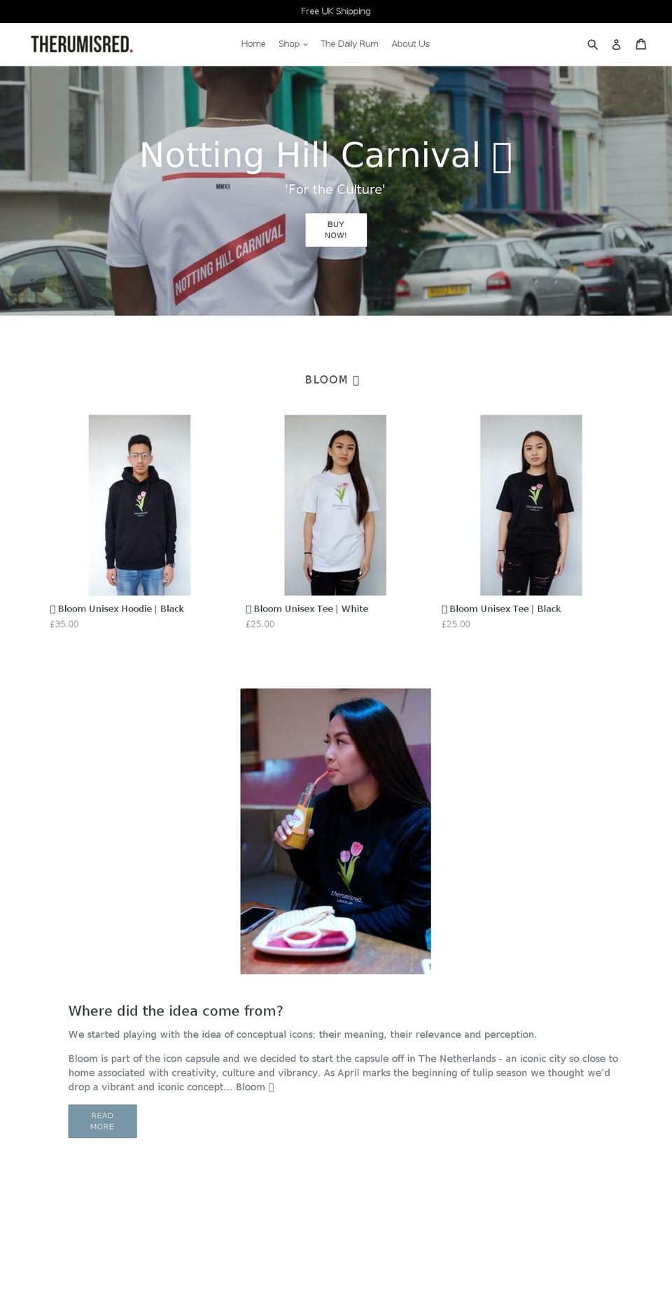 therumisred.com — Shopify storefront screenshot