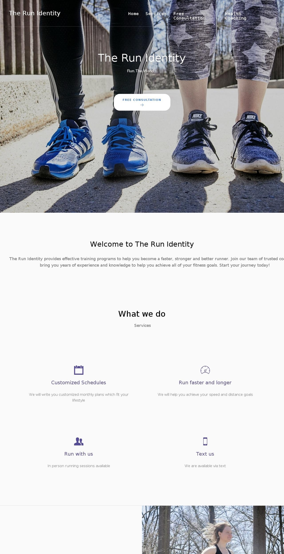 therunidentity.com shopify website screenshot