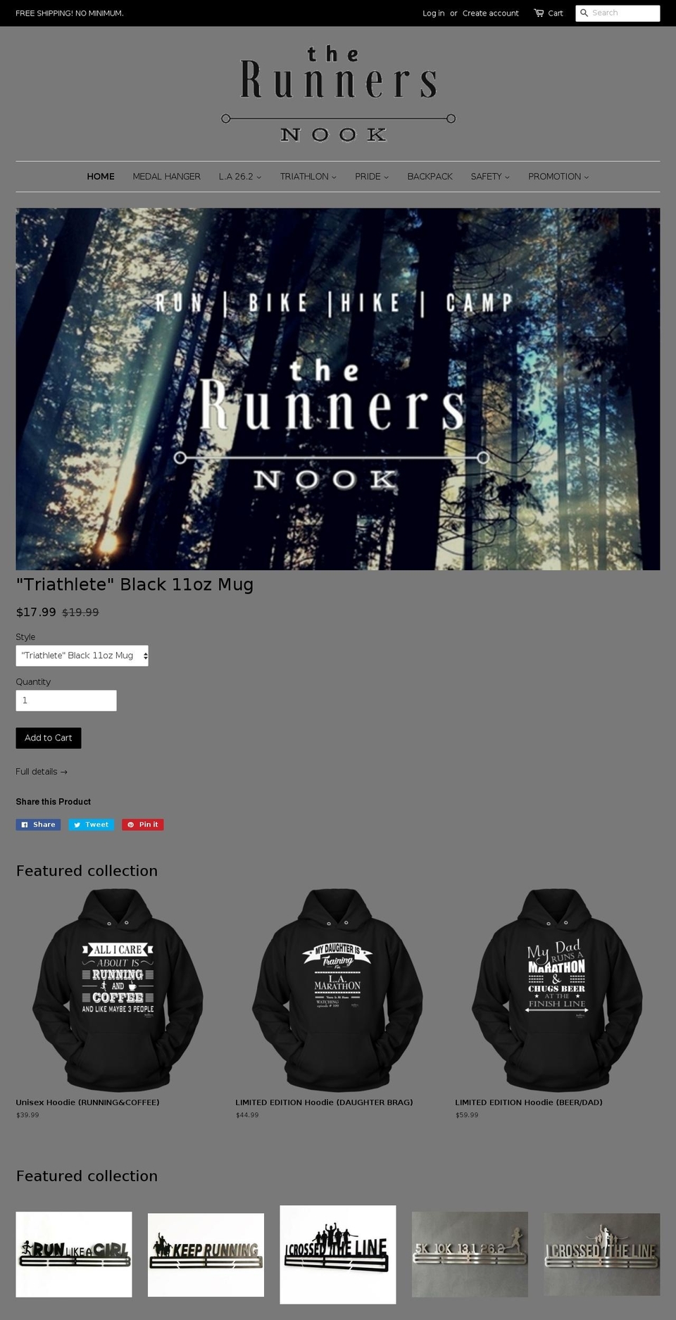 therunnersnook.com — Shopify storefront screenshot