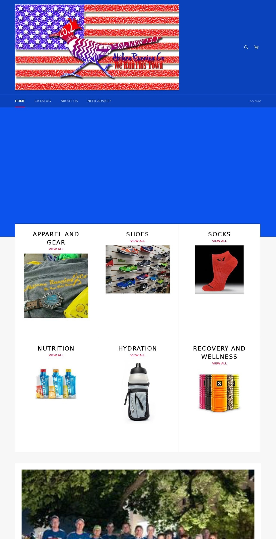therunnerstore.com shopify website screenshot