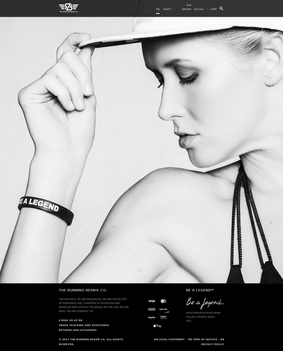 therunningbeanco.com shopify website screenshot