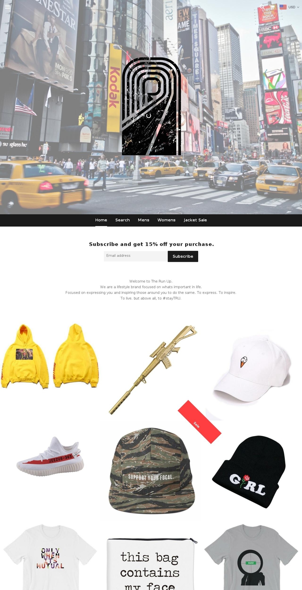 therunup.clothing shopify website screenshot