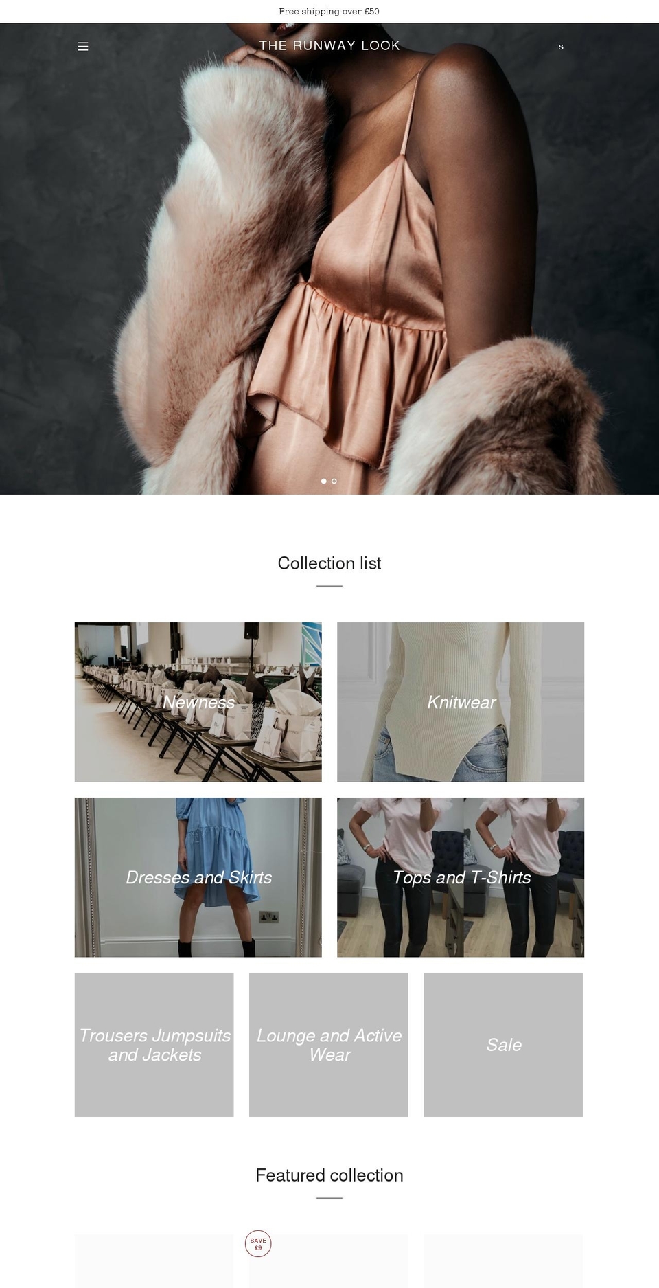 therunwaylook.co.uk shopify website screenshot