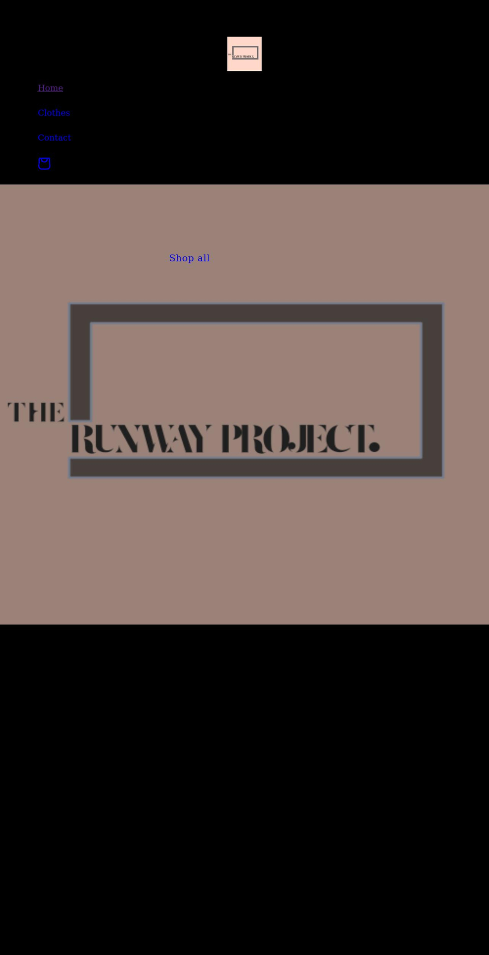 therunwayproject.com shopify website screenshot