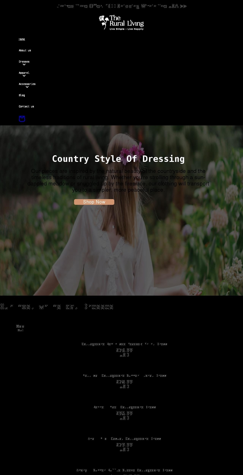 theruralliving.com shopify website screenshot