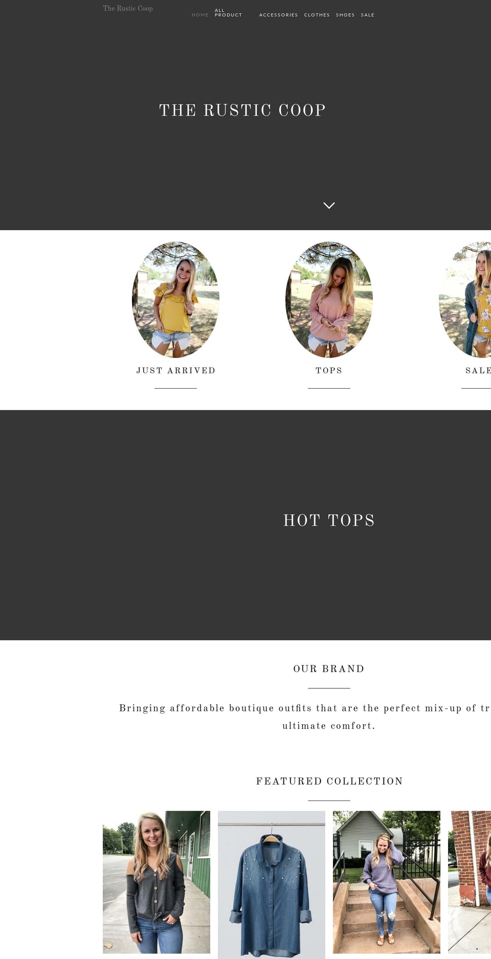 therusticcoop.com shopify website screenshot