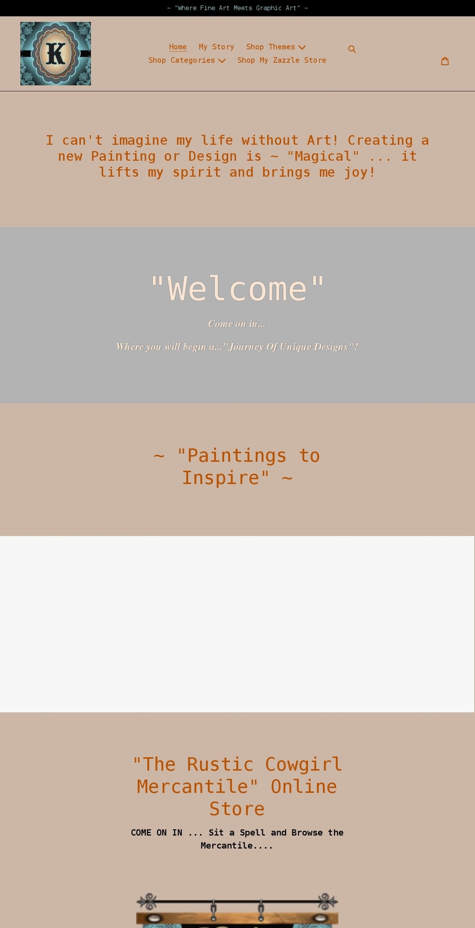 therusticcowgirlmercantile.com shopify website screenshot