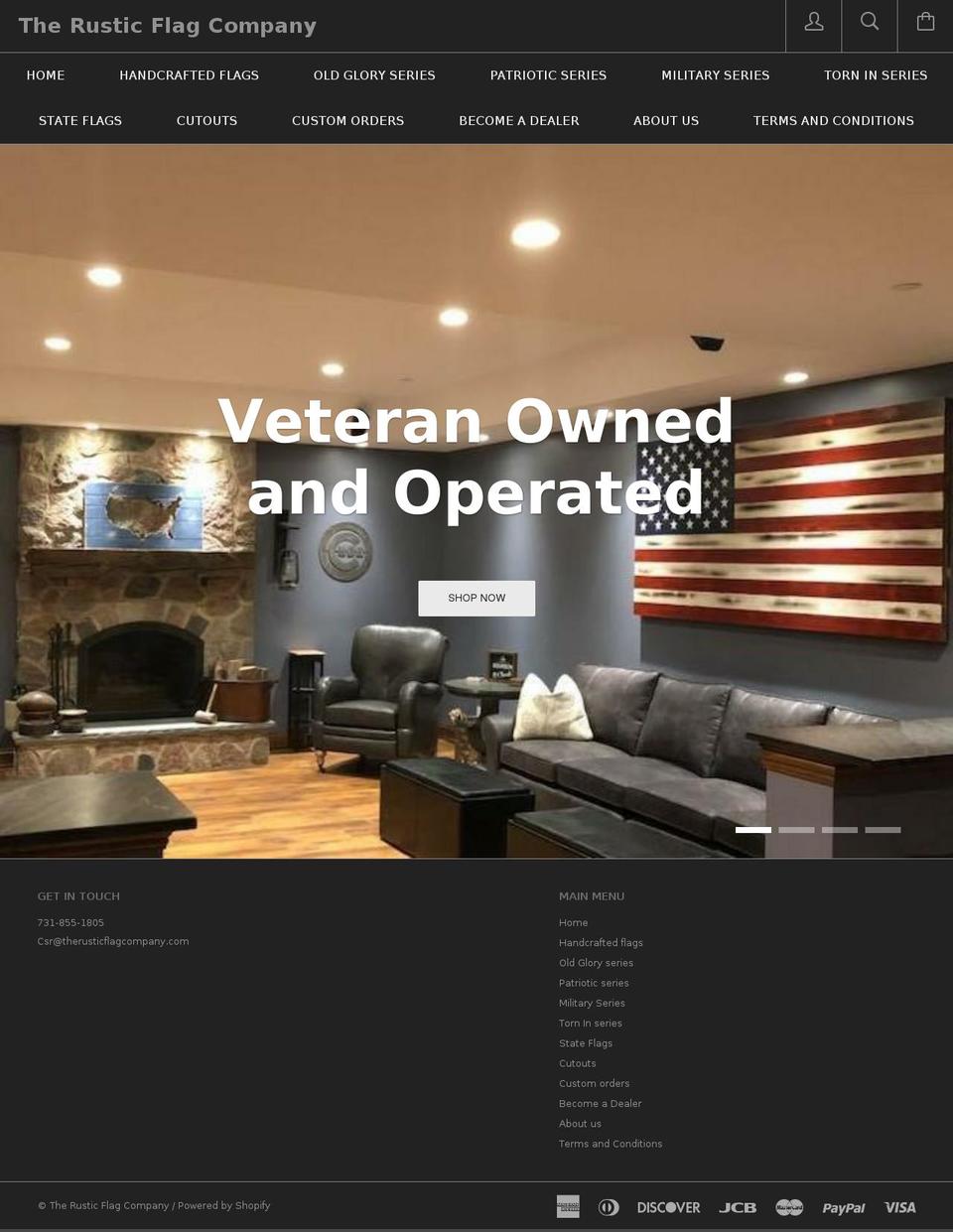 therusticflagcompany.com shopify website screenshot