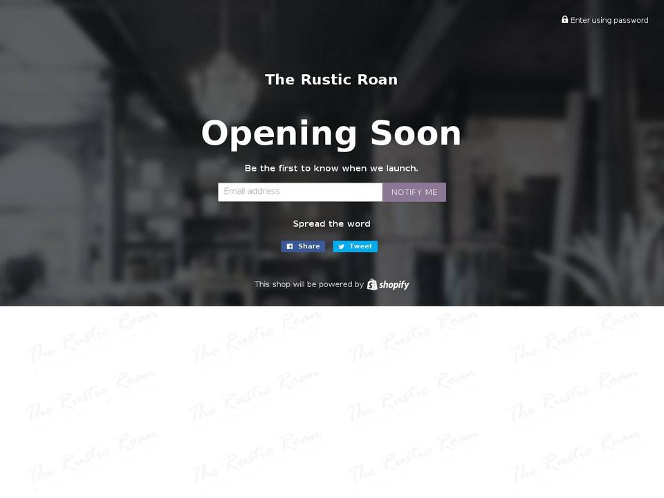 therusticroan.com — Shopify storefront screenshot