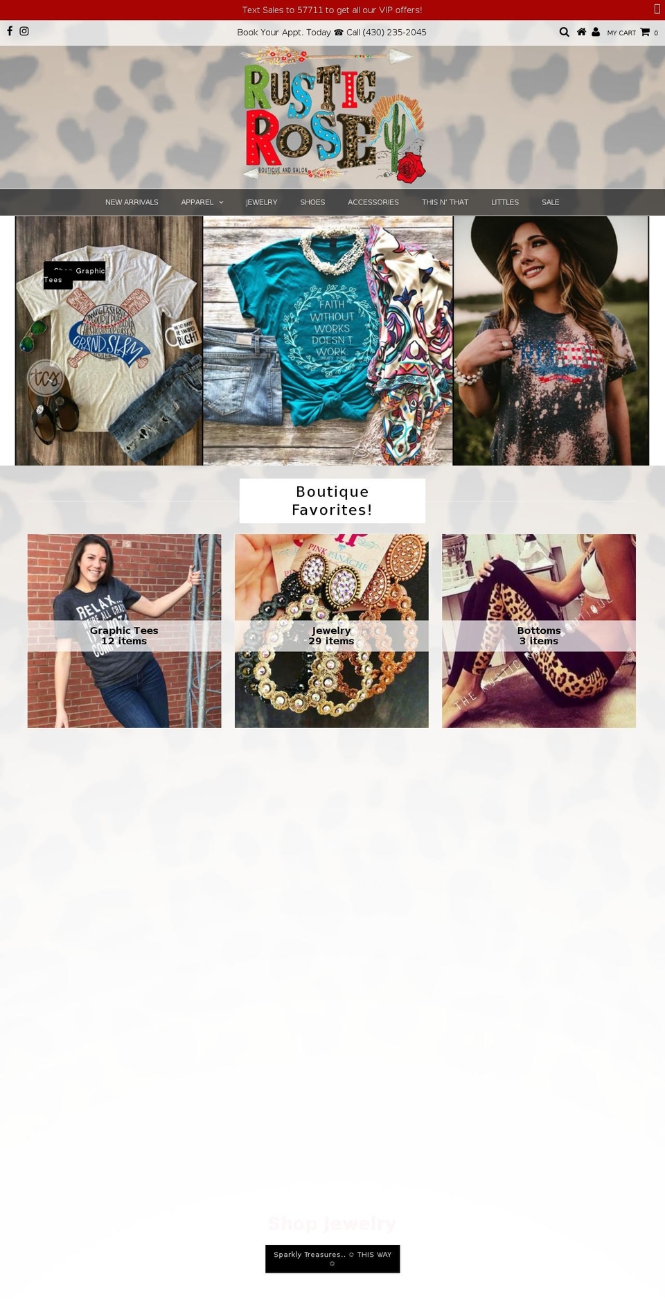 therusticrose.boutique shopify website screenshot