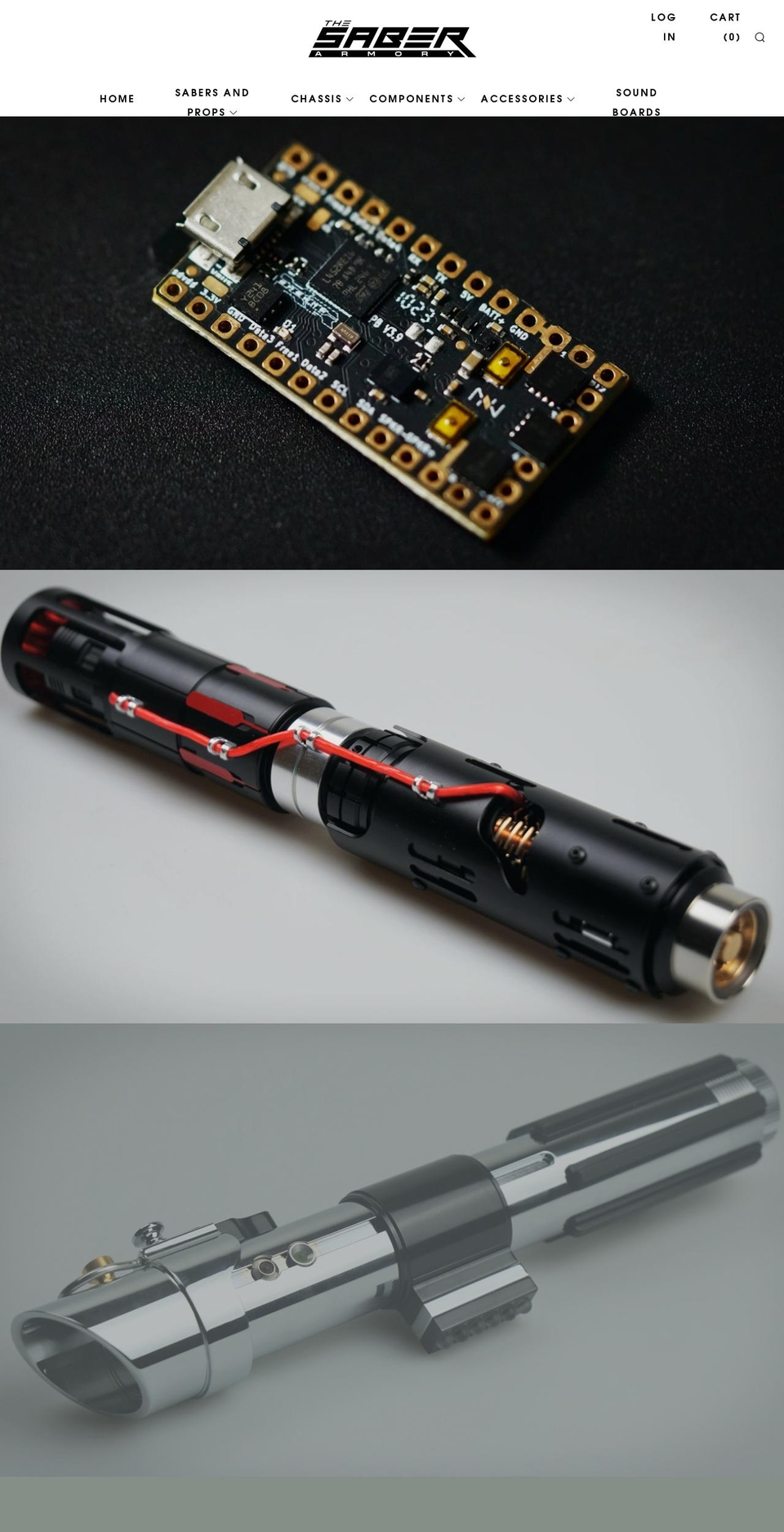 thesaberarmory.com shopify website screenshot