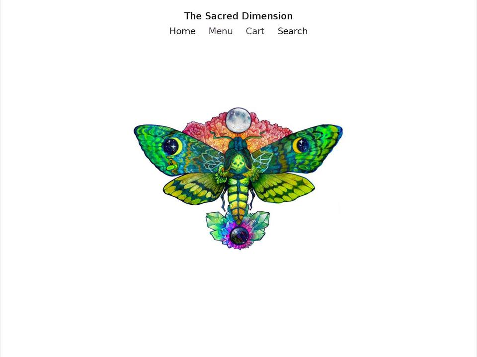 thesacreddimension.com shopify website screenshot