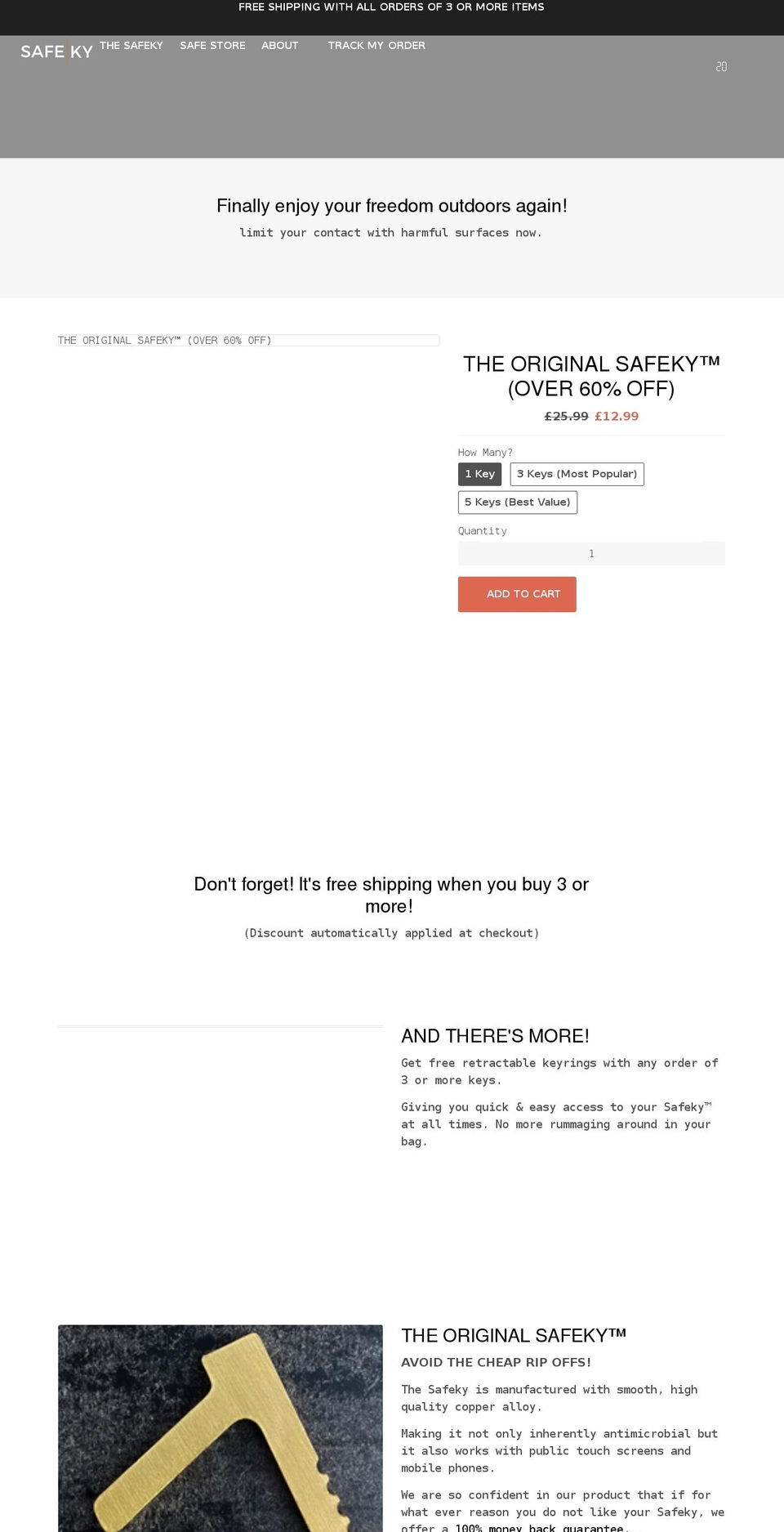 thesafeky.com shopify website screenshot