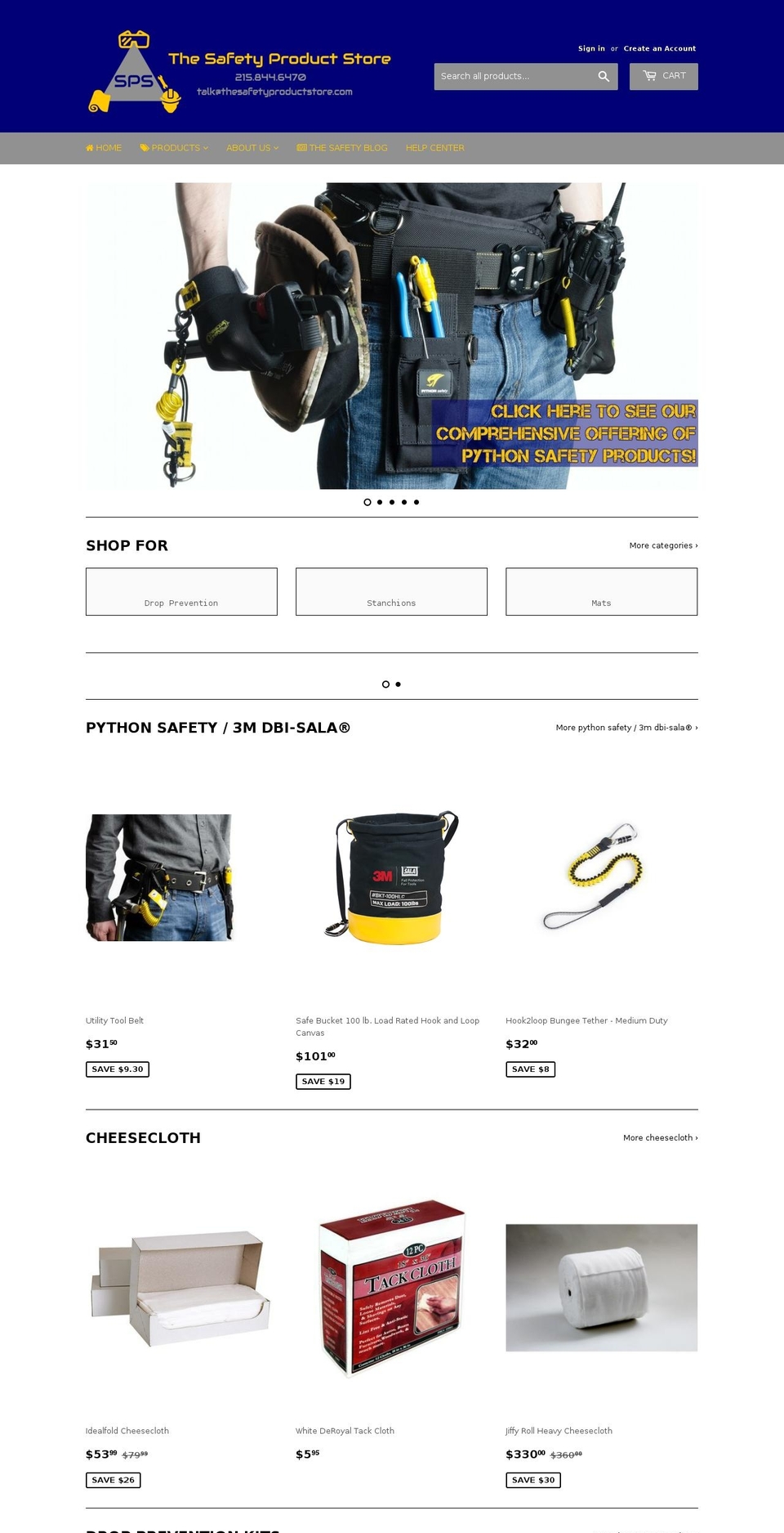 thesafetyproductstore.com — Shopify storefront screenshot