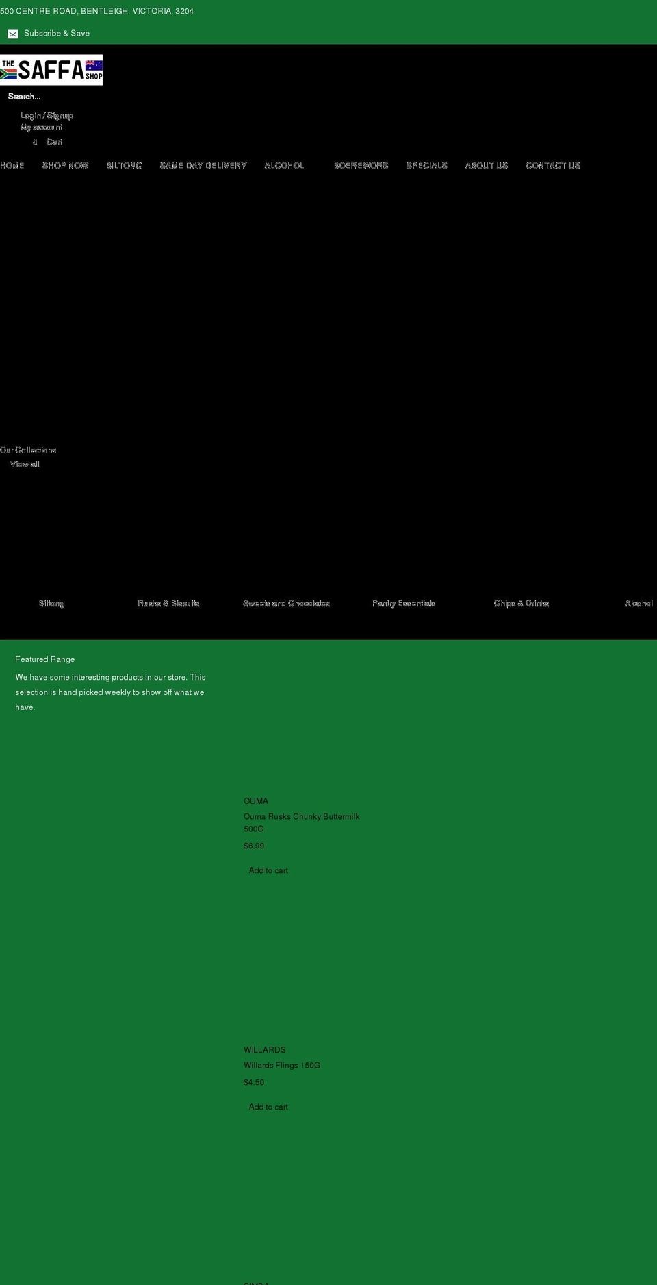 thesaffa.shop shopify website screenshot
