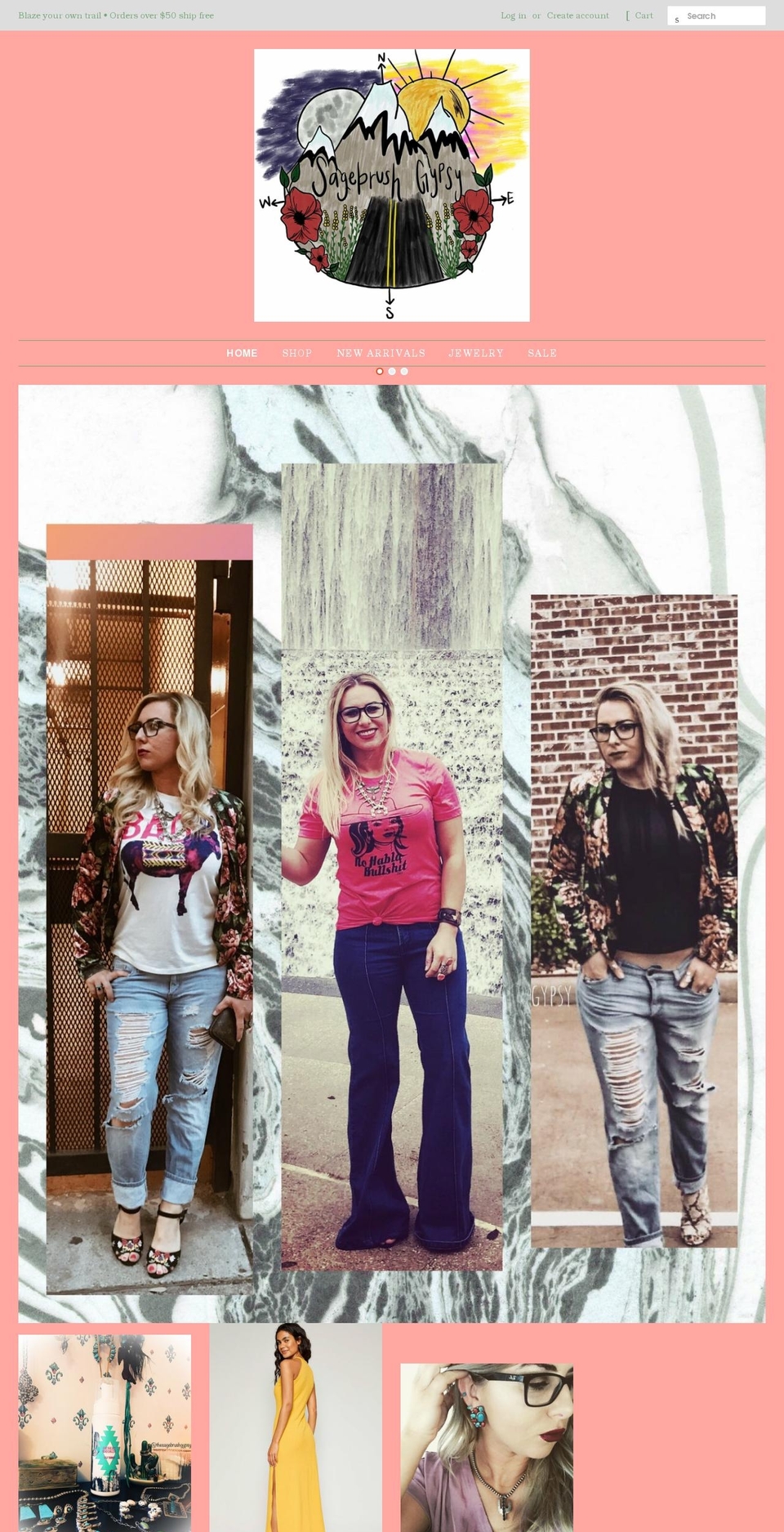 thesagebrushgypsy.com shopify website screenshot