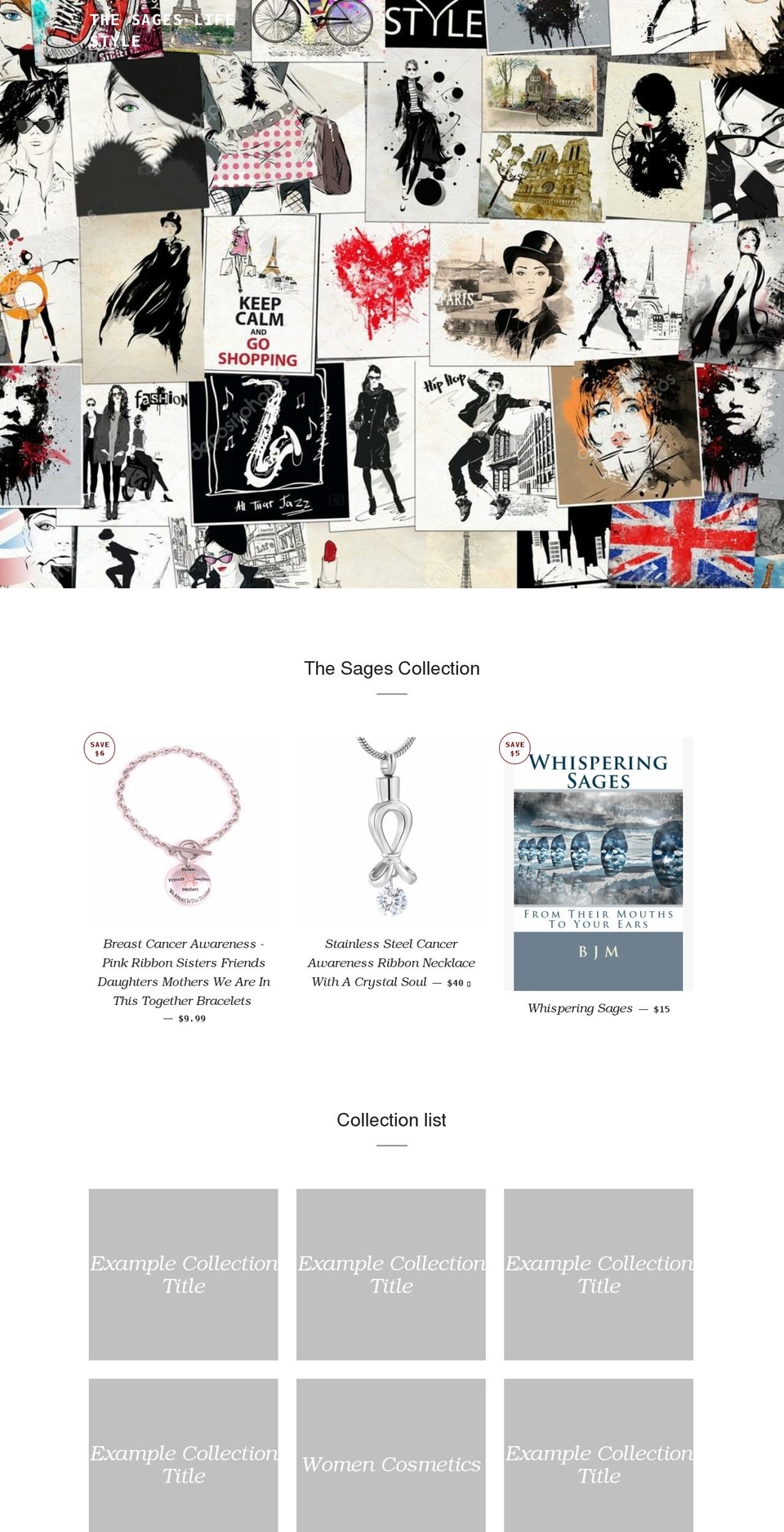 thesagesoasis.com shopify website screenshot