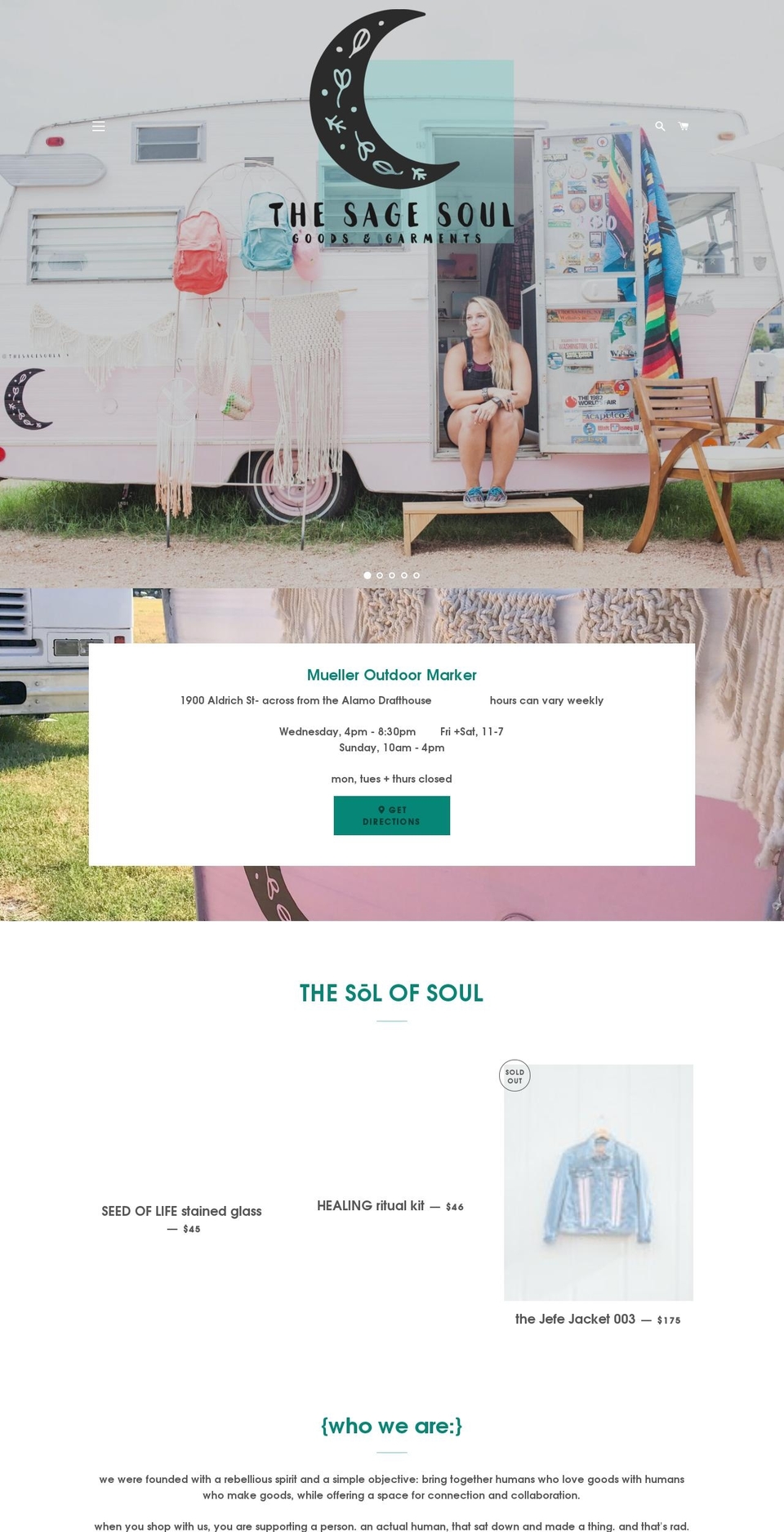 thesagesoul.com — Shopify storefront screenshot