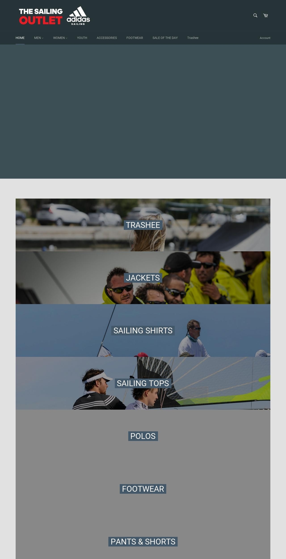 thesailingoutlet.com shopify website screenshot