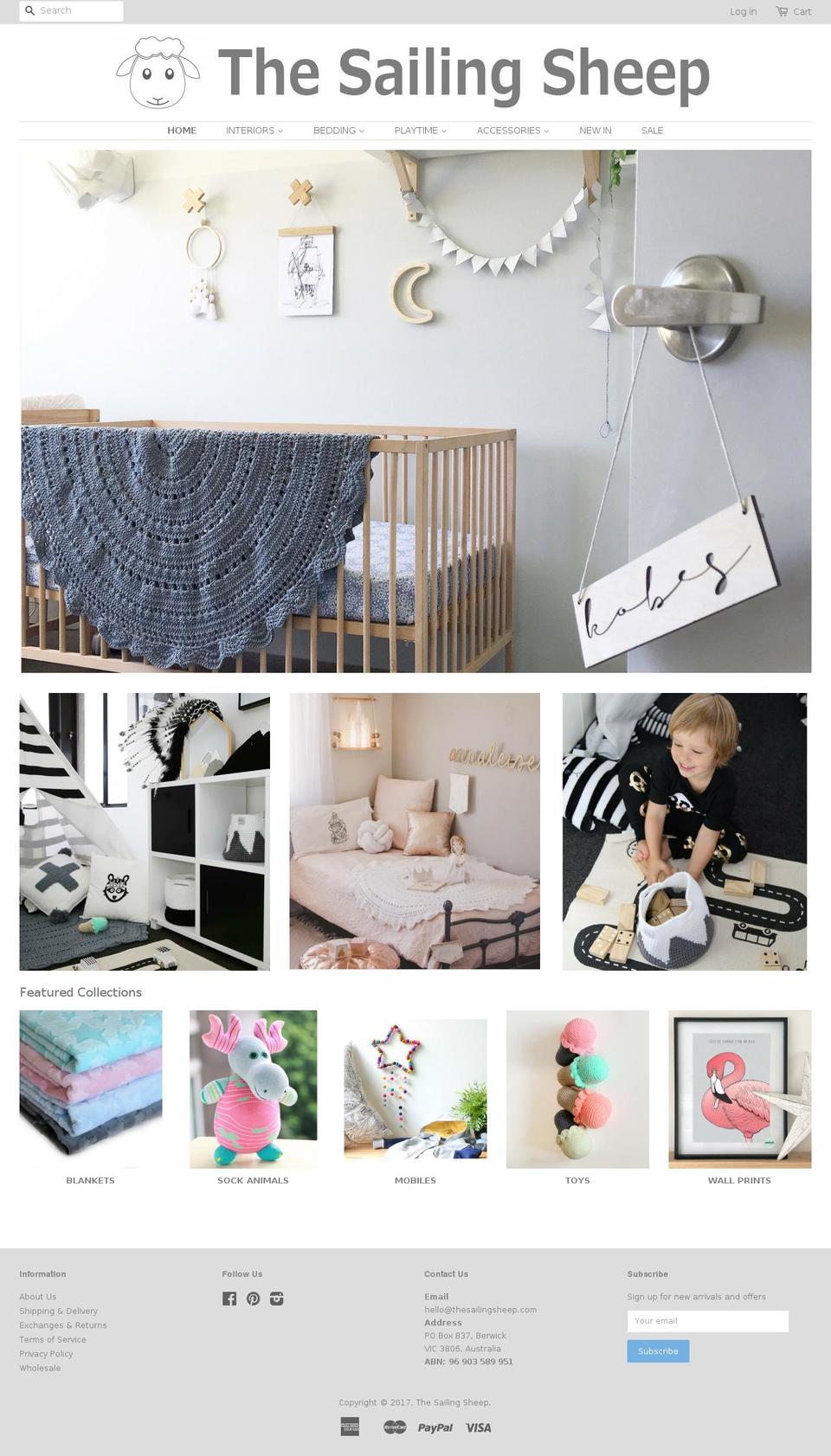 thesailingsheep.com shopify website screenshot