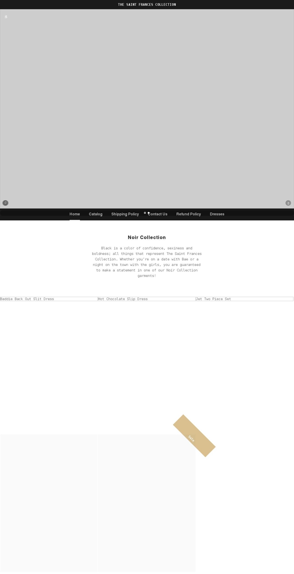 thesaintfrancescollection.com shopify website screenshot