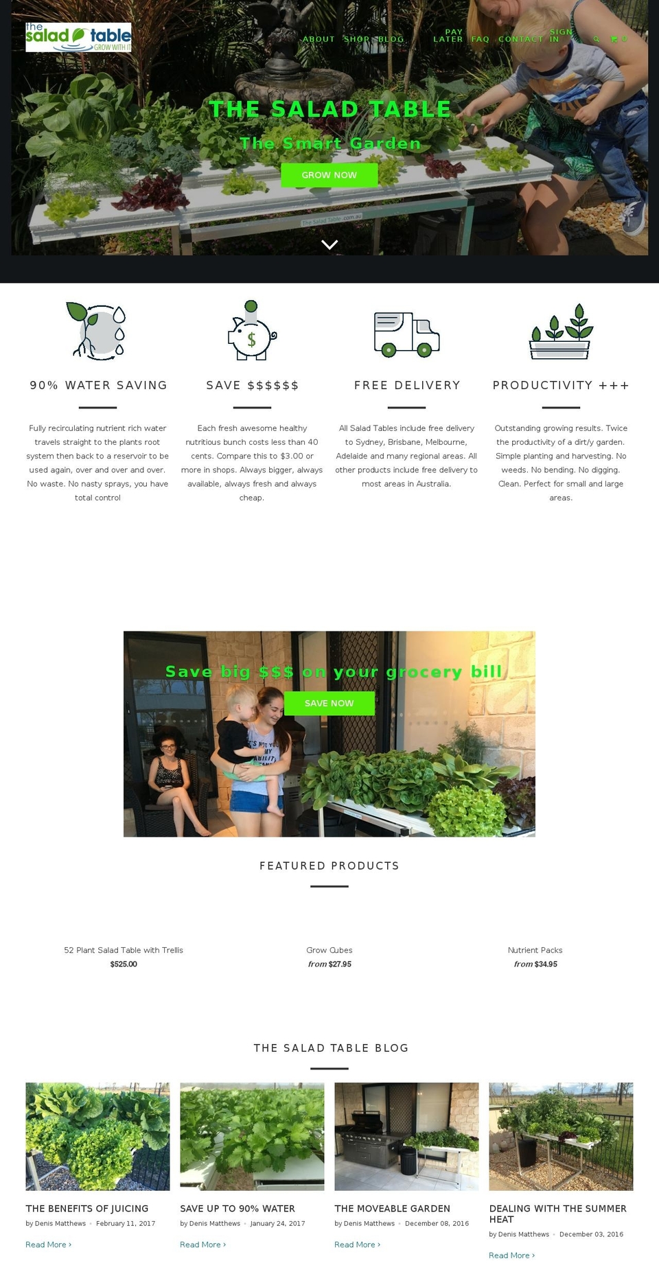 thesaladtable.com.au shopify website screenshot