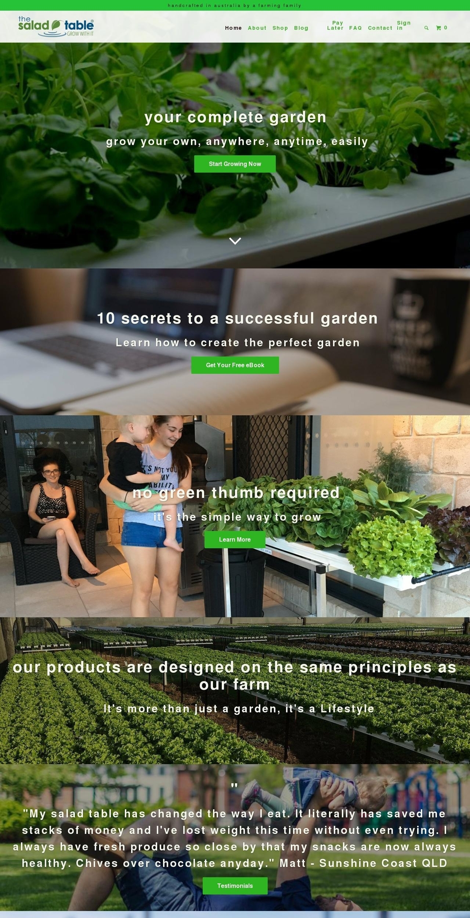 thesaladtable.com shopify website screenshot