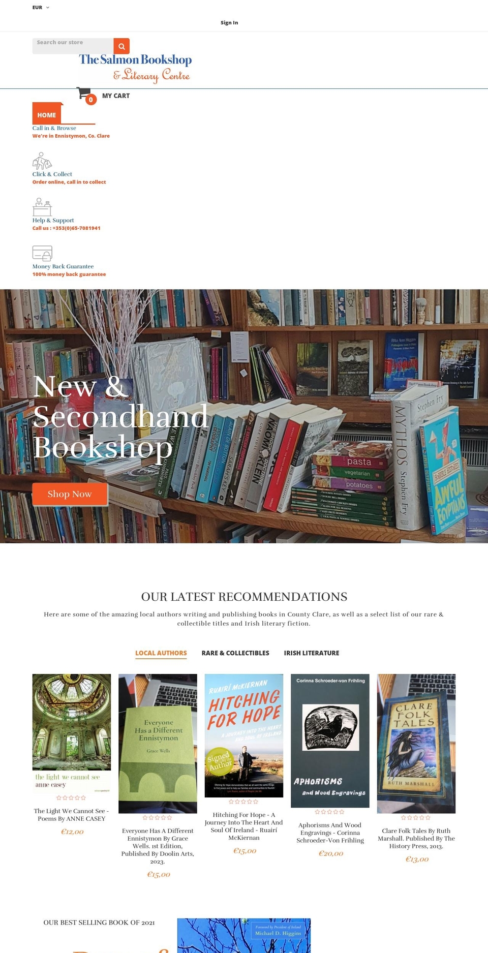 thesalmonbookshop.com shopify website screenshot