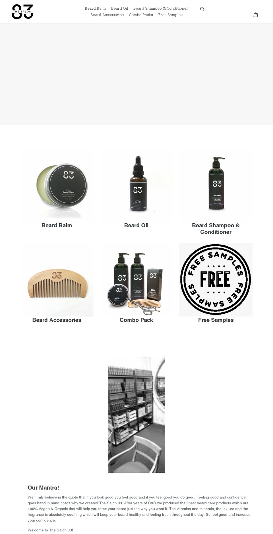 thesalon83.com shopify website screenshot