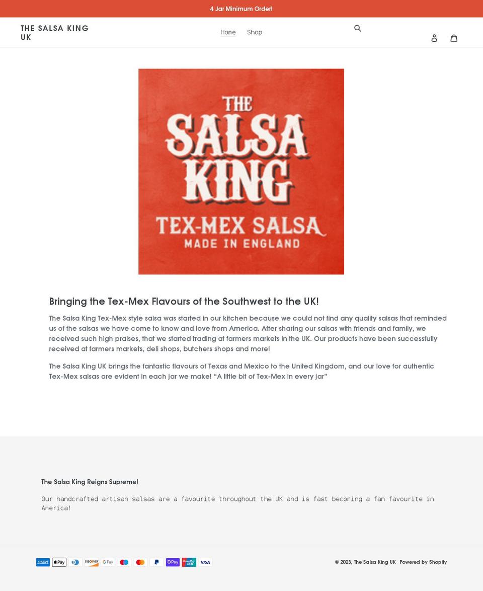 thesalsakinguk.com shopify website screenshot