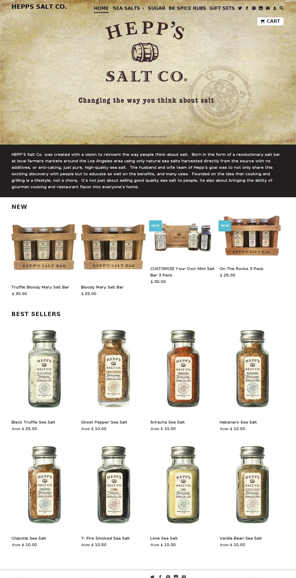 thesaltbarrel.com shopify website screenshot